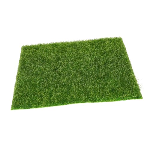 Kisangel Kunstrasenmatte falscher Rasen Simulation grüner Rasendekor gefälschte Grasquadrate Bodenbelag Gras Rasen Kunstrasen für den Garten Grasmatte Grasbelastung Modellgras PVC von Kisangel
