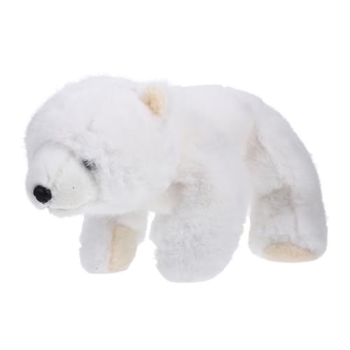 Kisangel Kuscheliges Liegendes Plüsch Eisbär Kuscheltier Weiches Stofftier als Deko und Nackenkissen Süßer Umarmungsfreund für Sofa Bett Kinderzimmer Geschenkidee für Familie und Freunde von Kisangel