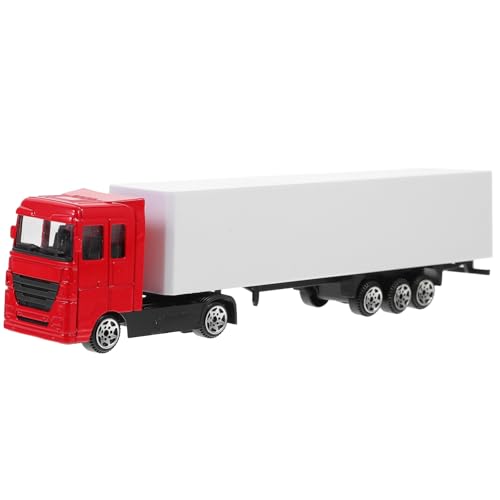 Kisangel LKW-Modellspielzeug Container-LKW-Modell mit Reibungsantrieb: Kinder Spielzeug für Baufahrzeuge im Freien (Rot) von Kisangel