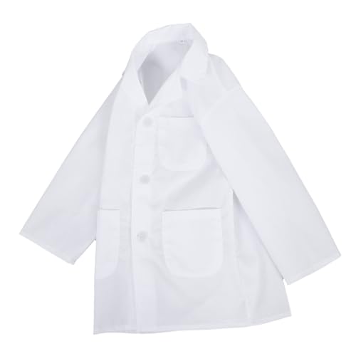 Kisangel Laborkittel für Halloween-Cosplay-Kostüm Kinderarzt verkleiden sich medizinische Laborkittel Wissenschaftlermantel für Arztkostüm Arztkittel für Stoff Weiß Kisangel Laborkittel für Halloween-Cosplay-Kostüm Kinderarzt verkleiden sich medizinische Laborkittel Wissenschaftlermantel für Arztkostüm Arztkittel für Stoff Weiß von Kisangel