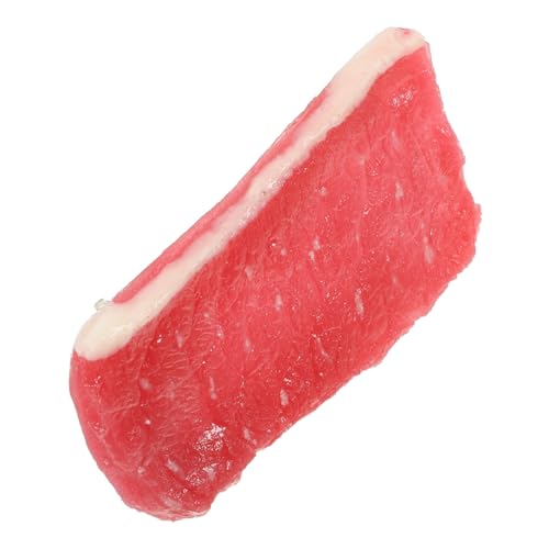 Kisangel Lebensechte Schweinefleischscheiben Modell Realistische Fleischdekoration Langlebiges Sicheres Kunststoffmaterial Detailgetreue Nachbildung für Küchen und Restaurantdeko von Kisangel
