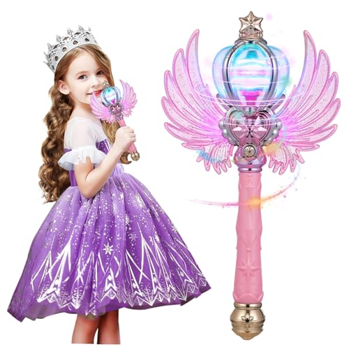 Kisangel Leuchtender Prinzessin Zauberstab mit Flügeln Interaktiver LED licht Soundeffekt Handliches Feenstab Rosa Dress up Accessoire für Fantasievolles Rollenspiel Kisangel Leuchtender Prinzessin Zauberstab mit Flügeln Interaktiver LED licht Soundeffekt Handliches Feenstab Rosa Dress up Accessoire für Fantasievolles Rollenspiel von Kisangel