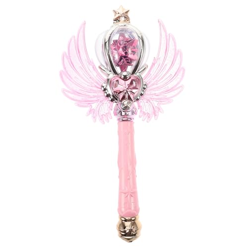 Kisangel Leuchtender Prinzessinnen-zauberstab Fee Fliegend Geburtstag Blinken Klein Flügel Leuchten Für Mädchen Funkeln Leuchtstäbe Für Prinzessin Gastgeschenke Rosa Plastik von Kisangel