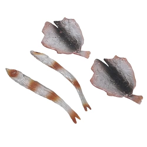 Kisangel Lebensecht Simuliertes Gebratenes Künstliche Meeresfrüchte-Modelle Gefälschte Fischfutter-Requisiten Kunstfisch-Dekorationen Für Fotografie Und Heimdekoration von Kisangel