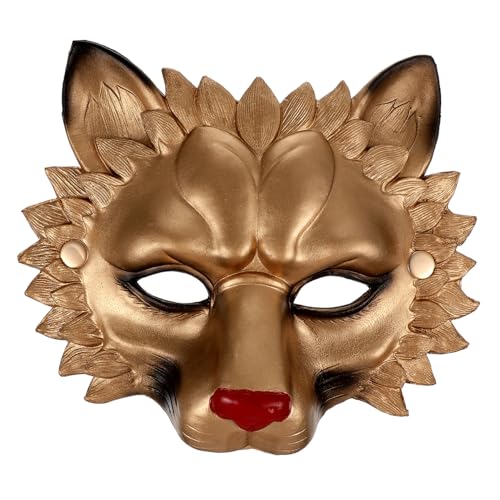 Kisangel Löwenmaske Goldene PU Masque Dekoration Für Halloween Karneval Party Festival Cosplay Erwachsene Atemberaubende Tiermaske Kisangel Löwenmaske Goldene PU Masque Dekoration Für Halloween Karneval Party Festival Cosplay Erwachsene Atemberaubende Tiermaske von Kisangel