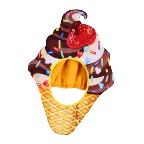 Kisangel Lustiger Eiscreme Kopfschmuck aus Weichem Material Wiederverwendbar Modisch und Bequem für Karneval Halloween und Kostümpartys Geeignet für Erwachsene und Cosplay von Kisangel