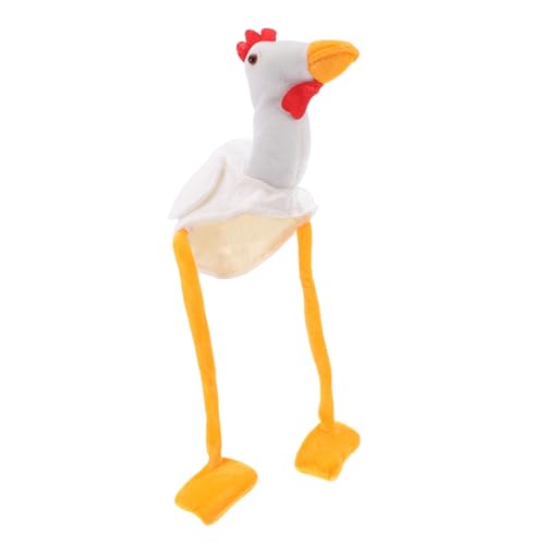 Kisangel Lustiger Plüsch Tierhut Weißer Kükenhut für Erwachsene Kuscheliges Chicken Kostüm Party Foto Requisite Charmantes Zubehör für Fasching und Geburtstag von Kisangel