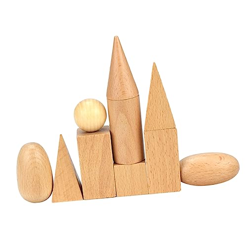 Kisangel Lustiges Geometrisches Bausteinspielzeug Aus Holz Für Pädagogisches Lernspielzeug Kreativität Und Hand Auge Koordination Für Frühe Khaki von Kisangel