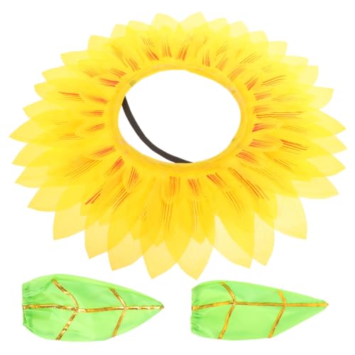 Kisangel Lustiges Sonnenblumen Kostüm Set für Teens Leichte Bequeme Sonnenblumen Kopfbedeckung mit Goldfarbenen Handschuhen für Karneval Tanzaufführungen Rollenspiele und Fotografie Kisangel Lustiges Sonnenblumen Kostüm Set für Teens Leichte Bequeme Sonnenblumen Kopfbedeckung mit Goldfarbenen Handschuhen für Karneval Tanzaufführungen Rollenspiele und Fotografie von Kisangel