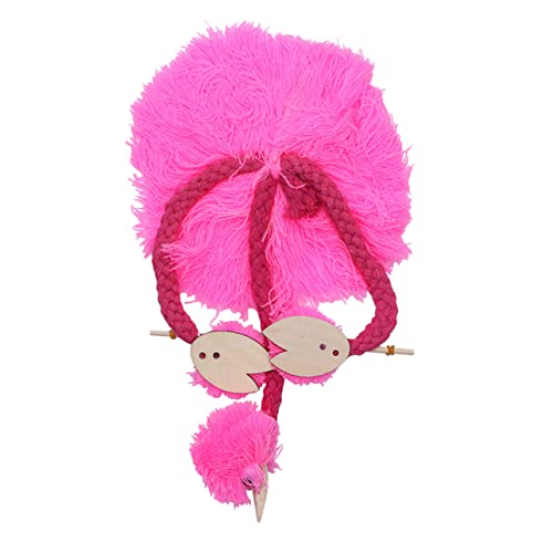 Kisangel Marionette Puppen Puppe Plüschtiere pelzige Tierpuppe Handbetätigte Plüschspielzeuge Interaktives Kiefernholz Rosa von Kisangel