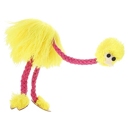 Kisangel Marionette Puppen Tiere pelzige Tierpuppe Kinderspiele Kiefernholz Gelb von Kisangel