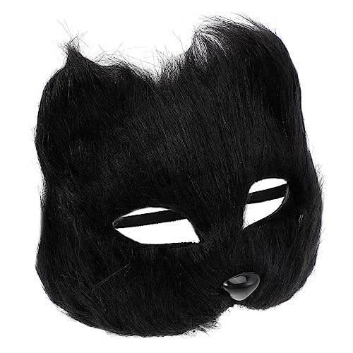 Kisangel Masquerade Fuchs Halbgesichtsmaske Schwarz Langhaar Kostüm Requisite Verstellbar Für Halloween Karneval Cosplay Party Ball Kisangel Masquerade Fuchs Halbgesichtsmaske Schwarz Langhaar Kostüm Requisite Verstellbar Für Halloween Karneval Cosplay Party Ball von Kisangel