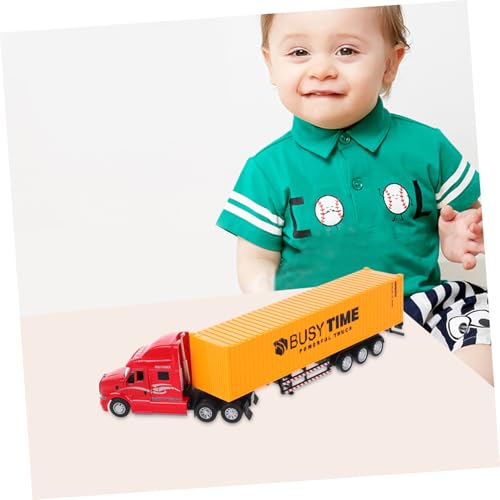 Kisangel Maßstab Container LKW mit Abnehmbarem Container Amerikanisches Design Schweres LKW Modell für Realistisches Diecast Sammelfahrzeug für Spiel und Display von Kisangel