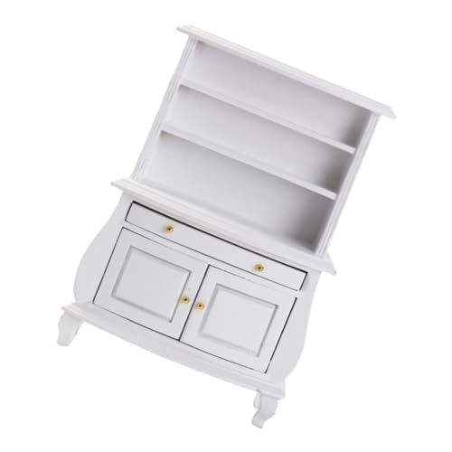 Kisangel Maßstab Kleines Bücherregal Vitrine Stabil für Miniaturzimmer und DIY Puppenhaus Zubehör von Kisangel