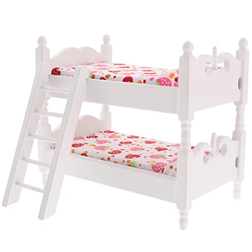 Kisangel Maßstab Mini Etagenbett Holzspielzeug für Kinderzimmer Dekoration Kissen und Decken Vielseitig für Puppenhaus Schlafzimmer Geeignet Kisangel Maßstab Mini Etagenbett Holzspielzeug für Kinderzimmer Dekoration Kissen und Decken Vielseitig für Puppenhaus Schlafzimmer Geeignet von Kisangel