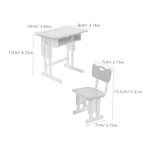 Kisangel Maßstab Miniatur Schreibtisch und Stuhl Puppenhaus Dekoration Lernspielzeug für Kreative Rollenspiele Lernumgebung Kisangel Maßstab Miniatur Schreibtisch und Stuhl Puppenhaus Dekoration Lernspielzeug für Kreative Rollenspiele Lernumgebung von Kisangel