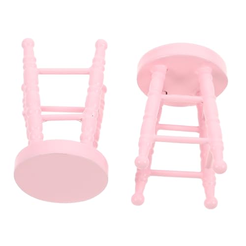 Kisangel Maßstab Rundes Design Hohe Beine Puppenhaus Möbel Für Bar Wohnzimmer Mikro Szene Deko Handgefertigt Für Basteln Und Miniaturzubehör von Kisangel