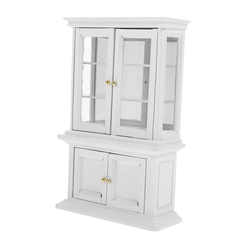 Kisangel Maßstab Weißes Mini Regal für Puppenhaus Dekoration DIY Bemalbar Leichtes und Platzsparendes Puppenmöbel für Wohnzimmer Schlafzimmer Küche von Kisangel