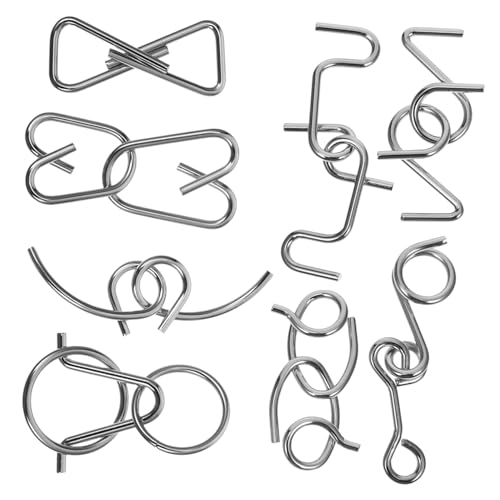 Kisangel Metall Brain Puzzle Teiliges Entwirrungs für Geduldsspiel Logikspielzeug Kreativität und Problemlösungskompetenz Geeignet für Jungen und Mädchen von Kisangel