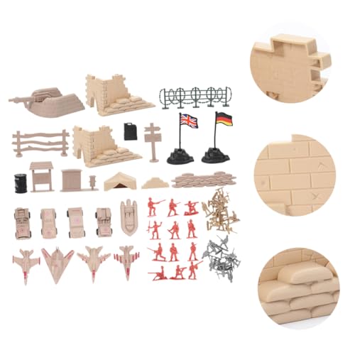 Kisangel Militärspielset für Teiliges mit Kunststoff Soldaten Flugzeugen und Panzern Fördert Kreativität und Vorstellungskraft für Jungen und Mädchen von Kisangel