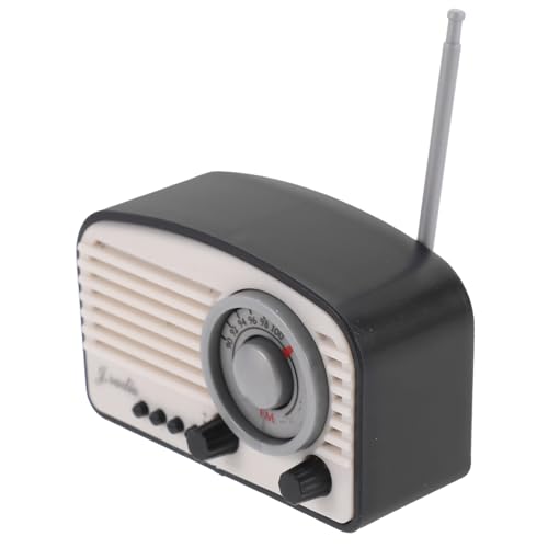 Kisangel Mini- -Dekore Miniatur-Radio-Puppenhaus kleine Funkfiguren winzig Living Room Decoration Wohnzimmerdekoration Mini-Radio-Schmuck kleine Retro-Radiofiguren Plastik Black von Kisangel