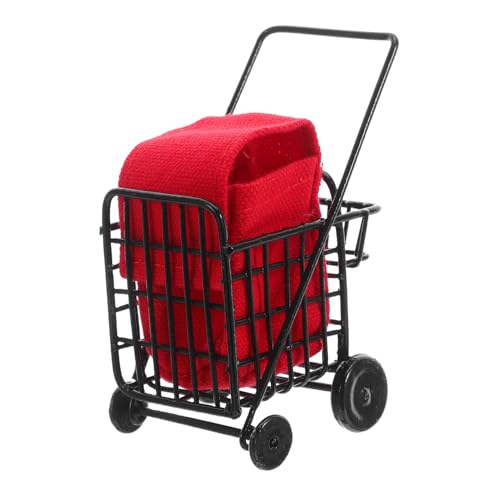 Kisangel Mini Einkaufswagen Einkaufswagen Metallwagen Mini Einkaufskorb Für Kleinkinder Wagen Für Lebensmittel Aus Metall von Kisangel