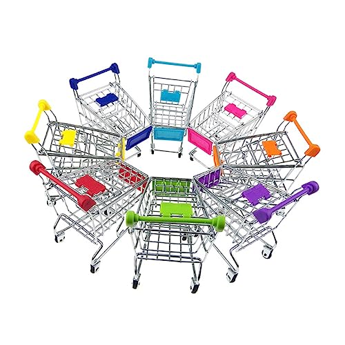 Kisangel Mini Einkaufswagen Für Metallspielzeug Trolley Mit Galvanisierung Vielseitig Einsetzbar Zur Aufbewahrung Von Stiften Und Mehr Zufällige Farbe Für Kreatives Und Rollenspiele von Kisangel