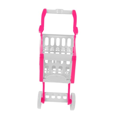 Kisangel Mini-Einkaufswagen- Tragbar Mini-Shopping Puppe Einkaufskorb für einkaufswagen mini einkaufswagen Kinderwagen Einkaufswagen Kleinkind Plastik Rosa von Kisangel