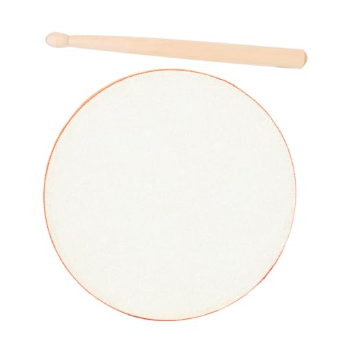Kisangel Mini Handtrommel aus Holz mit Trommelstock Frühes Lernspielzeug für Junge Mädchen Pädagogisches Percussion Instrument Rhythmus Koordination und Farberkennung Sicher und Langlebig von Kisangel