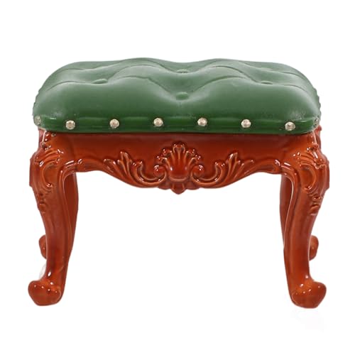 Kisangel Mini Hocker Süße Rechteckige Dekorationen Vintage Retro Puppen Mini Möbel Für Puppenhaus Miniatur Stuhl Hausmöbel Kleines Weißes Winziger Puppenhausstil von Kisangel
