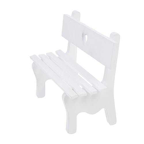 Kisangel Mini Holzstuhl Dekoration Für Puppenhaus Miniaturbank Für Kreative Wohnaccessoires Kleines Hauszubehör Hochwertige Verarbeitung Platzsparendes Design von Kisangel