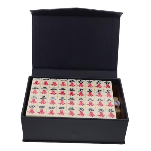 Kisangel Mini Mahjong Set Kompaktes Tragbares Chinesisches Mahjongspiel mit Gravierten Robusten Spielsteinen Platzsparend für Reisen Camping Partys und Gemütliche Heimunterhaltung von Kisangel