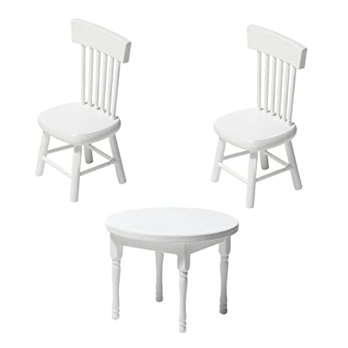 Kisangel Mini Möbel Set Weißer Runder Tisch und Stühle Kinderzimmer Zubehör Puppenhaus Dekoration Langlebig Praktisch als Foto Requisite und Tischdeko Kisangel Mini Möbel Set Weißer Runder Tisch und Stühle Kinderzimmer Zubehör Puppenhaus Dekoration Langlebig Praktisch als Foto Requisite und Tischdeko von Kisangel
