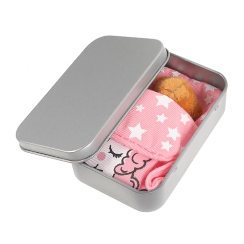 Kisangel Mini Plüschbär in Blechdose Stofftier Bär Miniatur Kuscheltier Ornament Kleine Stofftiere für Kinderzimmerdekoration und DIY Bastelarbeiten von Kisangel