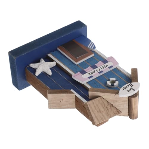 Kisangel Mini Requisiten Sand Puppenhaus Mini Serie Ästhetische Küsten Miniatur Skulptur Stranddekoration Nautische Dekoration Meeresthema Blau Kleiner Mikro Strand von Kisangel