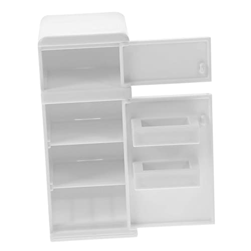 Kisangel Mini-Schlafzimmer-Accessoires für kinderspielzeug kindergeschenk Children Toys Toys Minikühlschrank zum Basteln Mini-Kühlschrank-Ornament Plastik Weiß von Kisangel