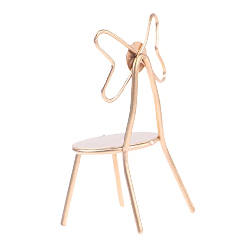 Kisangel Mini Schlafzimmer Zubehör Goldene Butterfly Chair Modell Für Kreatives Miniaturhandwerk von Kisangel