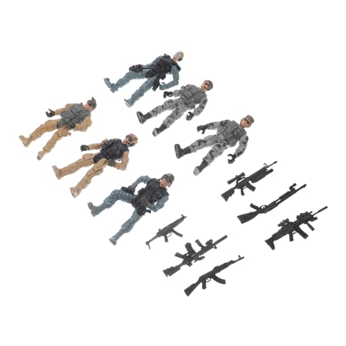 Kisangel Mini Soldatenfiguren Teilig Kleine Militärmodelle aus Langlebigem Kunststoff Detailreiche Spielfiguren für Sandtisch Tischdekoration Bastelprojekte von Kisangel