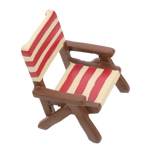 Kisangel Miniature Beach Chair Ornament Für Mini-häuser Kleiner Strandstuhl Für Resin-möbelfigur Leicht Und Praktisch Für DIY Mini- Und Mikrolandschaften von Kisangel
