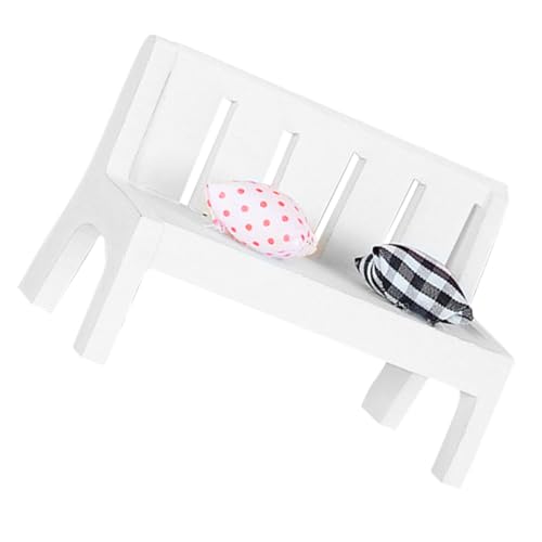 Kisangel Mini-holzbank Für Puppenhaus-Spielzeug Dekoratives Miniaturmöbel-Set Entzückendes Für Schlafzimmer von Kisangel