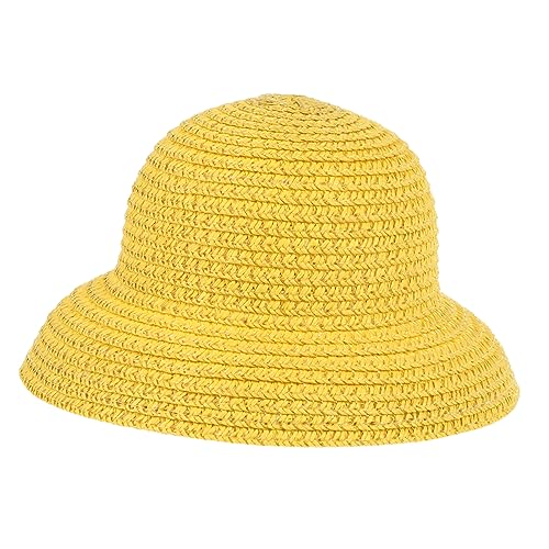 Kisangel Mini-haushandwerk Mini-hüte Miniatur Gewebte Puppe Kleinkind Mädchen Party Mini-Hut- Mini-handstrickmütze Handgestrickte Mütze Stroh Yellow von Kisangel