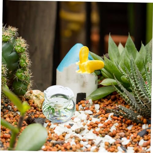 Kisangel Miniatur Aquarium Fischschale Modell aus Leichtem Resin Dekoratives Puppenhaus Zubehör für Miniatur Szenerien Realistische Kleine Fischdekoration für Basteln und von Kisangel