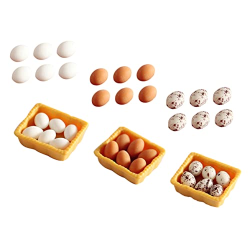 Kisangel Miniatur Eier Boxen mit Je Weißen und Gemusterten Eiern Puppenhaus Zubehör Realistische Eier für DIY Bastelprojekte und Miniatur Küchen Dekoration Kisangel Miniatur Eier Boxen mit Je Weißen und Gemusterten Eiern Puppenhaus Zubehör Realistische Eier für DIY Bastelprojekte und Miniatur Küchen Dekoration von Kisangel