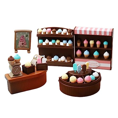 Kisangel Miniatur Eisdiele Deko Set Realistische Miniatur Eiscreme und Kuchen Vitrine Glatte Oberfläche Hochwertige Verarbeitung Vielseitiges Puppenhaus Zubehör für Kreative Miniaturwelten Kisangel Miniatur Eisdiele Deko Set Realistische Miniatur Eiscreme und Kuchen Vitrine Glatte Oberfläche Hochwertige Verarbeitung Vielseitiges Puppenhaus Zubehör für Kreative Miniaturwelten von Kisangel
