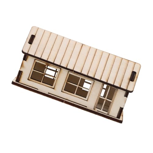Kisangel Miniatur Hausmodell Holz Bastelset für DIY Puzzle mit Präziser Lasergravur Interaktive Holzbausätze zur Partydekoration und Kreativen Gestaltung von Kisangel