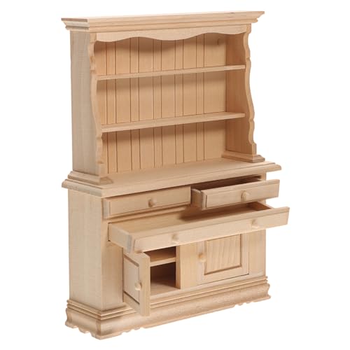 Kisangel Miniatur Holzschrank Mini Haus Möbel Miniatur Schrank Zubehör für Puppenhaus Schlafzimmer Wohnzimmer Küche Langlebiges Holz Detailreiche Verarbeitung Kreatives von Kisangel