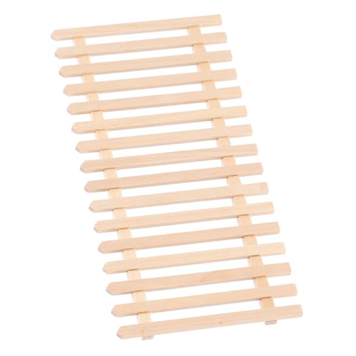 Kisangel Miniatur Holzzaun Holzlattenzaun DIY Mikro Landschaft Gartenzaun Dekoration für Puppenhaus und Mini Garten Zubehör Wiederverwendbar Fein Verarbeitet von Kisangel