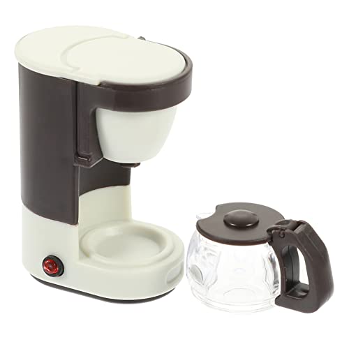 Kisangel Miniatur Kaffeemaschine für Puppenhaus Beige Kaffeezubereiter Zubehör für Kinderküche Realistische Miniatur für Kreative Rollenspiele Geeignet für Mädchen und Jungen von Kisangel