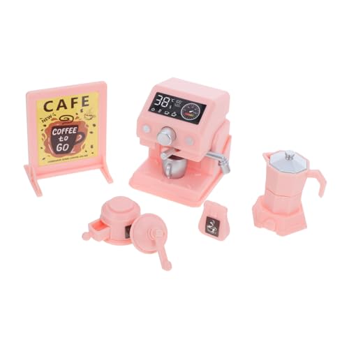 Kisangel Miniatur Kaffeemaschine für Realistische Pretend Play Küchenzubehör Handliches Mini Spielhaus Accessoire Kreativität und Motorischen Fähigkeiten von Kisangel