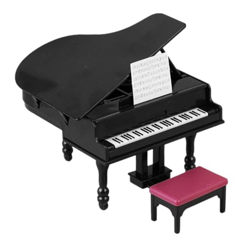 Kisangel Miniatur Klavier mit Hocker Puppenhaus Dekoration für Kreative Szenen Hochwertiges Zubehör für Kleine Instrumente im Miniaturformat für DIY Projekte Kisangel Miniatur Klavier mit Hocker Puppenhaus Dekoration für Kreative Szenen Hochwertiges Zubehör für Kleine Instrumente im Miniaturformat für DIY Projekte von Kisangel